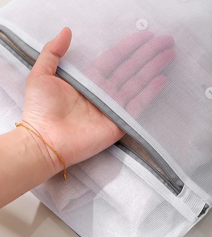 WONCHIEF Fine Mesh Laundry Bag for Machine Wash | Deformation-Proof XL/L/M/S Sizes | Storage & Washing Organizer for Delicates, Skirts, Underwear