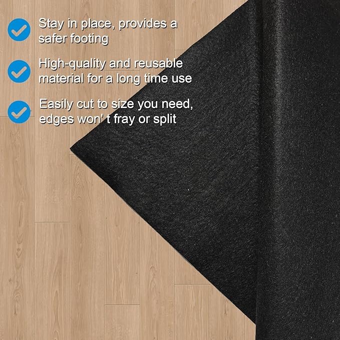 AAIN Oil Spill Mat (60" x 72"), Garage Floor Mat, Absorbent Oil Pad, Premium Maintenance Mat, Waterproof, Protect Garage Surface from Spill & Stain, Reusable, Washable, Durable, Black