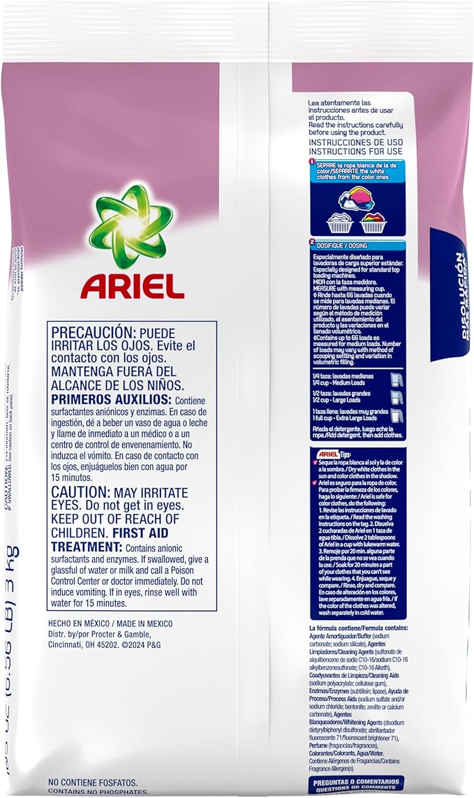 Ariel with a Touch of Downy Freshness, Powder Laundry Detergent, 105.8 ounces, 66 Loads