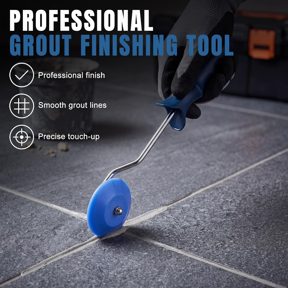 2-Piece 1/2-Inch Wedge Roller Set for Grout Line Touch-Ups