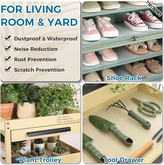 Hersvin Shelf Liners 28 in x 20 ft EVA Drawer Mats, Non-Adhesive Cupboard Protector, Kitchen Cabinet Lining Fridge Liner (Clear Stripe, 71.2x610cm)
