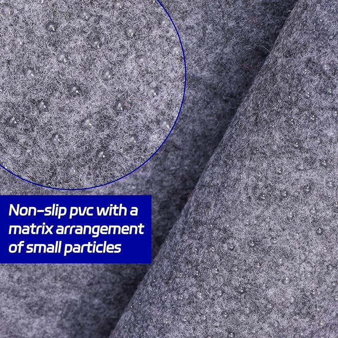 Non Slip Rug Pad 3 x 5 Ft, Felt Under Rug Cushioning, Carpet Padding for Area Rugs on Hardwood, Laminate & Tile Floors, Keeps Rugs Secure