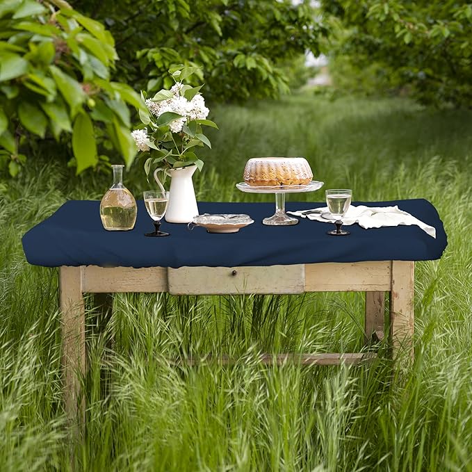 Covers & All Rectangle Table Top Cover, 12 Oz Waterproof UV & Weather Resistant Patio Table Cover, Outdoor Table Cover for Patio Furniture (90" L x 40" W x 5" H, Blue)