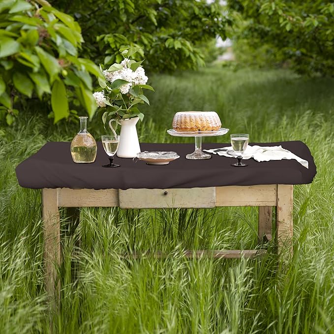 Covers & All Rectangle Table Top Cover, 12 Oz Waterproof UV & Weather Resistant Patio Table Cover, Outdoor Table Cover for Patio Furniture (100" L x 50" W x 5" H, Coffee)