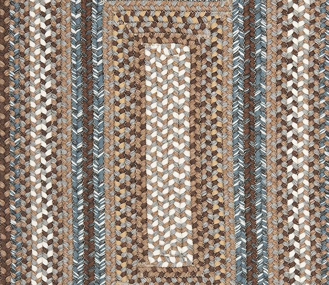 SAFAVIEH Washable Rug Outdoor Braided Collection - 2' x 3', Brown & Multi, Handmade & Reversible, Non-Shedding & Easy to Clean, Ideal for Entryway, Patio, Kitchen, Mudroom, Front Door (BRD313A)