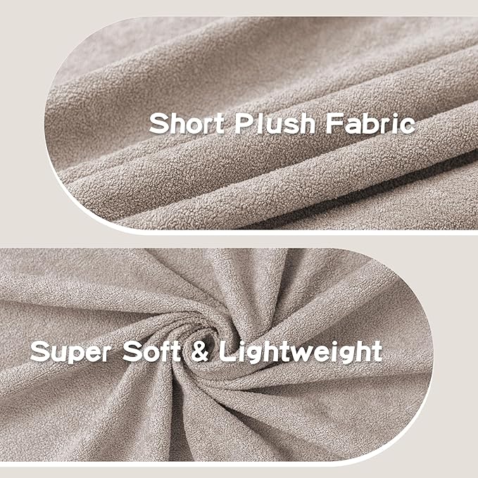 MEETSKY Small Couch Cover Oversized Armchair Sofa Covers Washable for Dogs Single Recliner Sofa Slipcover, Cat Scratch Proof Soft Sofa Throw Protector for Pets, 71" x 91", Oat