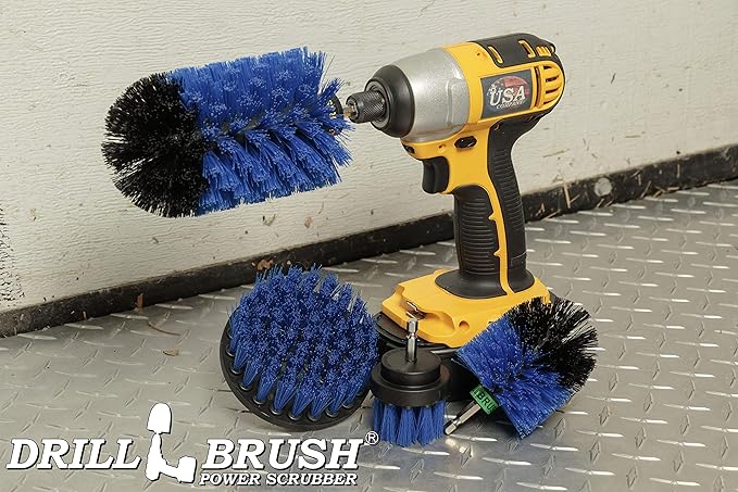 Drillbrush 4 Piece Bundle - Add a Mini Original Brush to Our 3 Piece Marine Drill Brush Scrubbing Kit