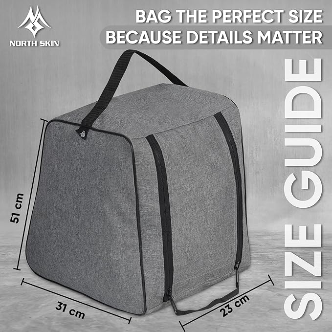 Shoe Bag Waterproof Sports Golf Boot Bag | Odor-Resistant Gym Kit Organiser Storage | Hiking Travel Dust-Proof Storage Bag for Wellington, Cowboy, Football, Rugby, Cricket Shoe (Grey)