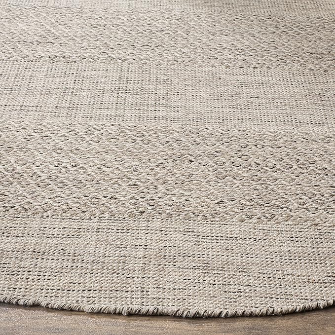SAFAVIEH Montauk Collection Runner Rug - 2'3" x 6', Ivory & Steel Grey, Handmade Flat Weave Boho Farmhouse Cotton Tassel Fringe, Ideal for High Traffic Areas in Living Room, Bedroom (MTK330M)