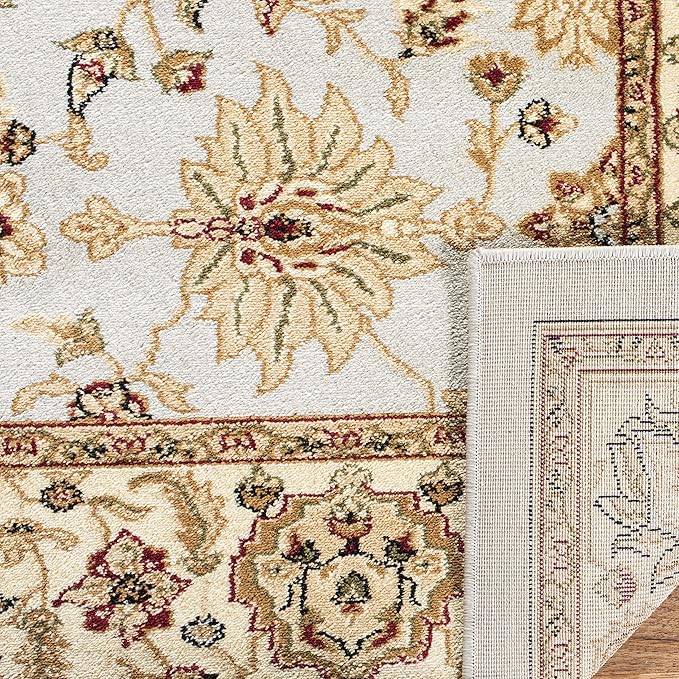 SAFAVIEH Lyndhurst Collection Accent Rug - 4' x 6', Grey & Beige, Traditional Oriental Design, Non-Shedding & Easy Care, Ideal for High Traffic Areas in Entryway, Living Room, Bedroom (LNH216G)