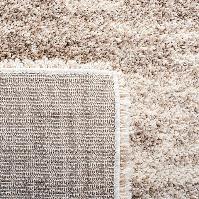 SAFAVIEH Hudson Shag Collection Runner Rug - 2'3" x 12', Ivory & Beige, Modern Design, Non-Shedding & Easy Care, 2-inch Thick Ideal for High Traffic Areas in Living Room, Bedroom (SGH206B)