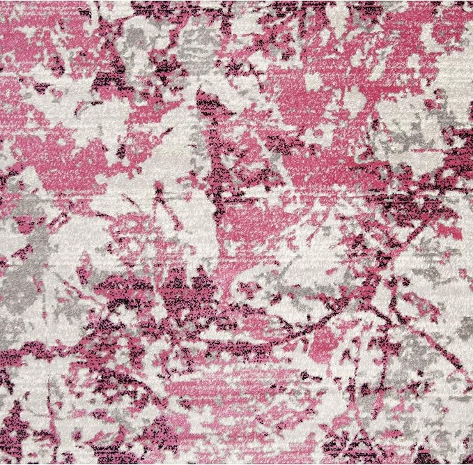 SAFAVIEH Skyler Collection 9' x 12' Pink / Ivory SKY186N Modern Abstract Non-Shedding Living Room Bedroom Dining Home Office Area Rug