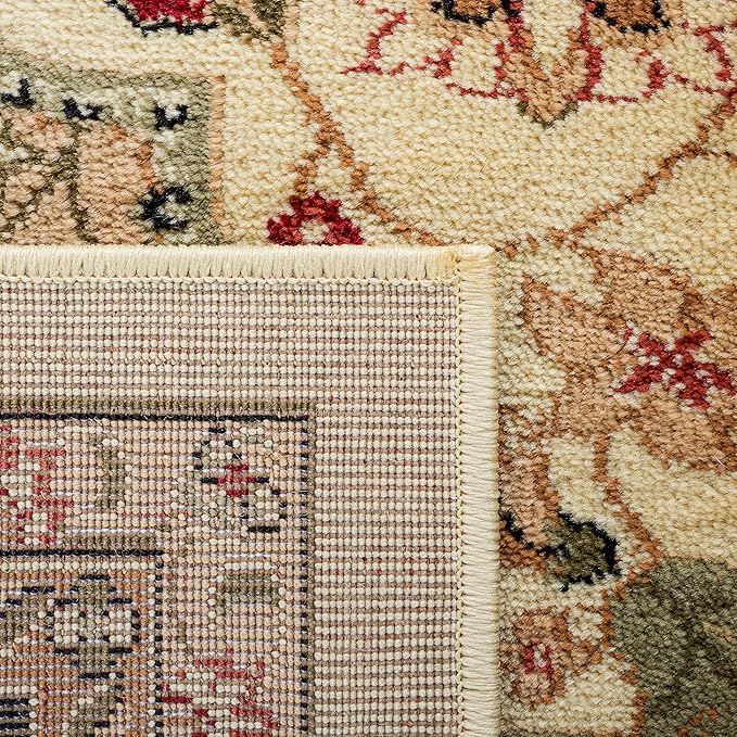 SAFAVIEH Lyndhurst Collection Area Rug - 5'3" x 7'6", Beige & Black, Traditional Oriental Design, Non-Shedding & Easy Care, Ideal for High Traffic Areas in Living Room, Bedroom (LNH330C)