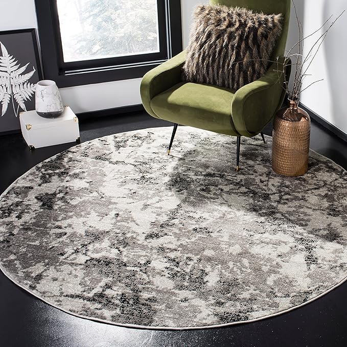 SAFAVIEH Skyler Collection 2' x 4' Pink / Ivory SKY186N Modern Abstract Non-Shedding Living Room Bedroom Accent Rug