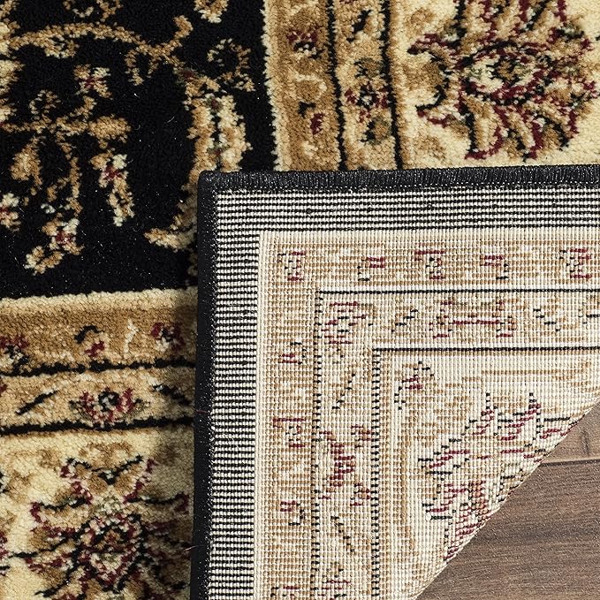 SAFAVIEH Lyndhurst Collection Runner Rug - 2'3" x 20', Black & Ivory, Traditional Oriental Design, Non-Shedding & Easy Care, Ideal for High Traffic Areas in Living Room, Bedroom (LNH219A)