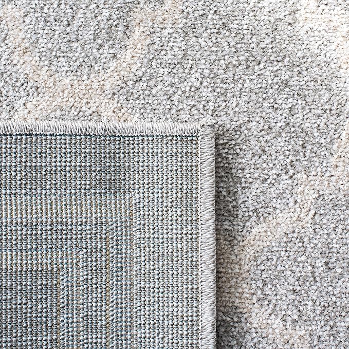 SAFAVIEH Amherst Collection Accent Rug - 4' x 6', Light Grey & Beige, Moroccan Trellis Design, Non-Shedding & Easy Care, Ideal for High Traffic Areas in Entryway, Living Room, Bedroom (AMT422B)
