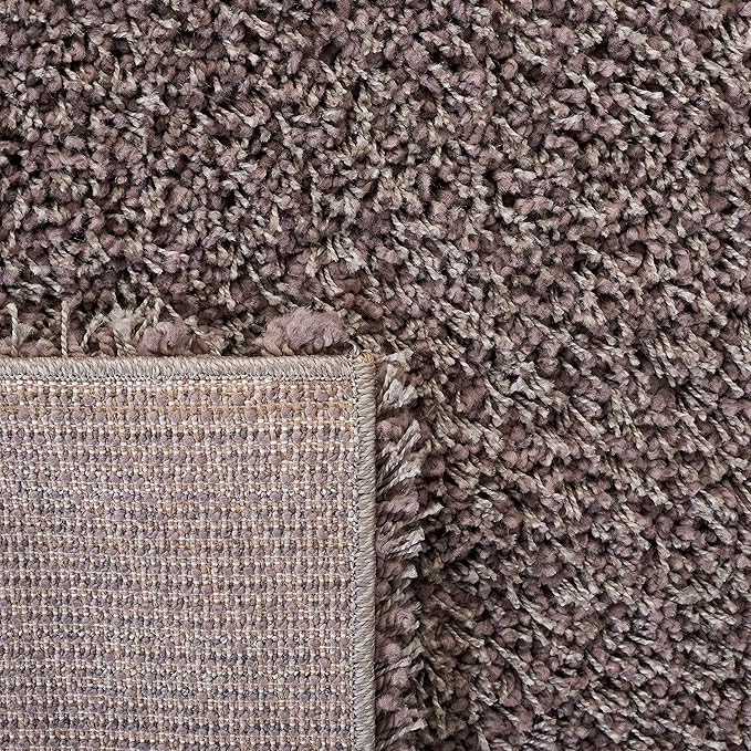 SAFAVIEH Santa Monica Shag Collection 8' x 10' Taupe SGN725 Solid Non-Shedding Living Room Bedroom Dining Room Entryway Plush 2-inch Thick Area Rug