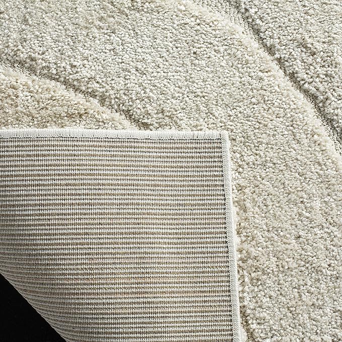 SAFAVIEH Florida Shag Collection Runner Rug - 2'3" x 9', Creme & Creme, Non-Shedding & Easy Care, 1.2-inch Thick Ideal for High Traffic Areas in Living Room, Bedroom (SG472-1111)