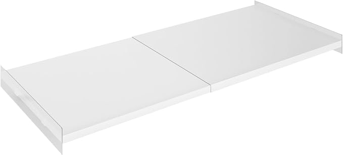 Adjustable expandable closet cabinet shelf organizer for kitchen pantry and wardrobe storage