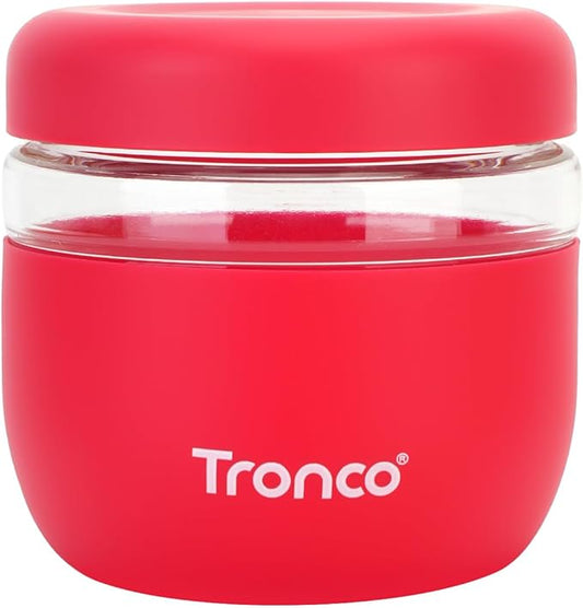 Tronco 24oz glass food storage container with airtight lid — leak-proof glass lunch bowl for meal prep salad yogurt soup