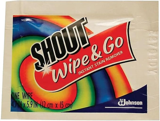 Shout disinfectant wipes case of 80 for home surface cleaning and stain removal