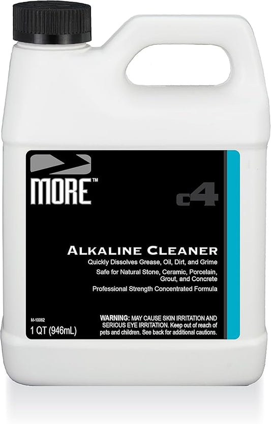 MORE Alkaline Heavy Duty Degreaser for kitchen stovetops, grout, and natural stone – 32 oz quart bottle