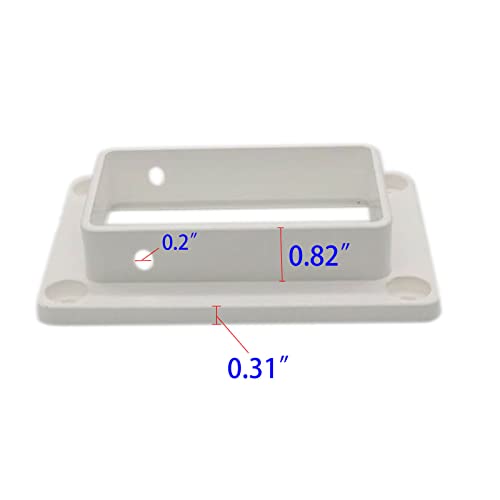 2-Pack 2" x 3.5" Slotted Handrail Bracket Kit, White Vinyl - Image 3
