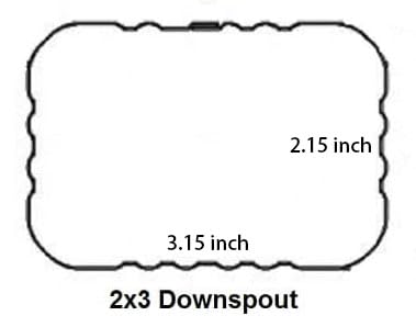 VYH Downspout Gutter Elbows 2x3-90 Degree,（Style B “Side - Image 3
