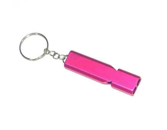 4Pcs Pink Aluminum Alloy Whistle Camping Supplies Double - Image 5