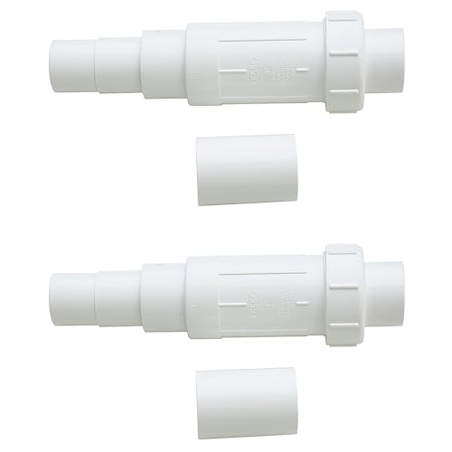LESSO 1 inch PVC Pipe Repair Coupling Kit, SCH40 White, 2 Sets - Image 2