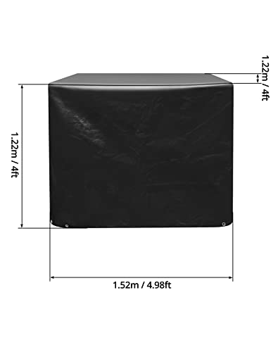 QWORK Pallet Cover, 2 Pack Heavy Duty Outdoor PE Waterproof - Image 4