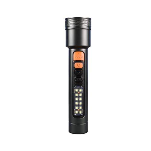 VAVOFO Rechargeable LED Flashlight, Gray & Orange - Image 2