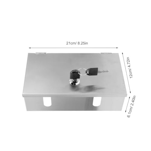 LALAFINA Outdoor Outlet Cover Lockable Weatherproof Box Stainless - Image 3