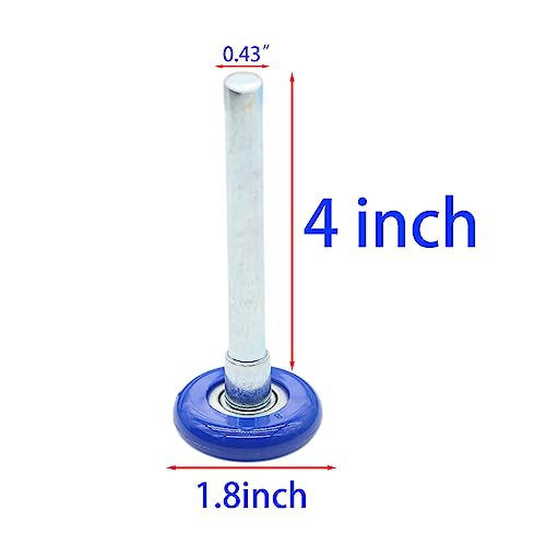 Garage Door Roller, Blue 1.8" Quiet Nylon Garage Door Wheels 4" - Image 3