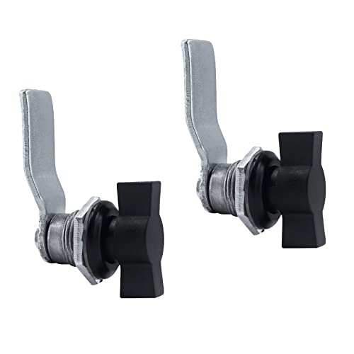 2Pcs Thumb Operated Offset Cam Locks, Black Handle - Image 2