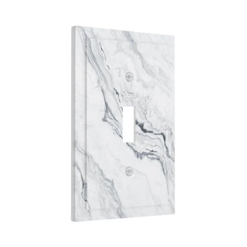 White Grey Marble Light Switch Cover Decorative Gray 1 | Home Repair - Image 4
