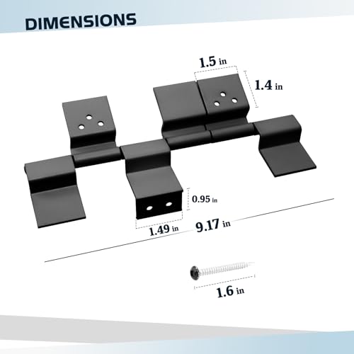 2 Pack Black RV Entry Door Hinge Kit, 6 Leaf Trailer Door Hinges - Image 3