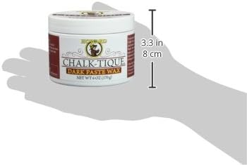 Howard Products Chalk-Tique Dark Paste Wax for Wood - Dark Chalk Paint Polish, Beeswax Wood Polish - Enhance and Distress Home Décor - 6 oz