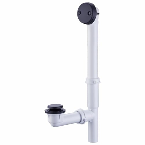 Matte Black Tub Drain Kit Bathtub Drain,Tip Toe Bath Waste - Image 2