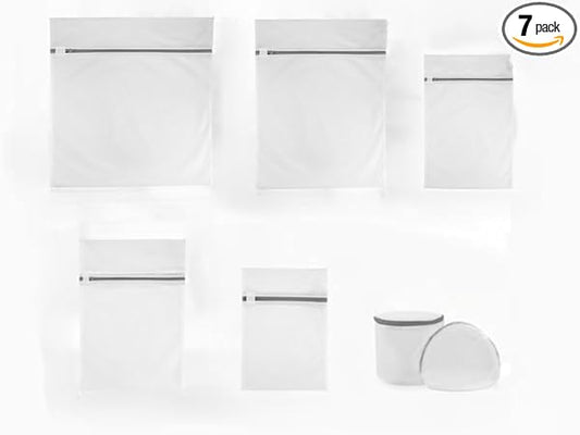 7 Pack Extra Durable laundry bags mesh wash bags, lingerie bags for washing delicates, with Sturdy Zippers to Protect Clothes During Washing Machine