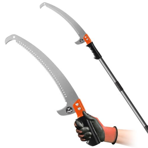 14FT Pole Saw for Tree Trimming 2-in-1 Hand Saw Steel - Image 2