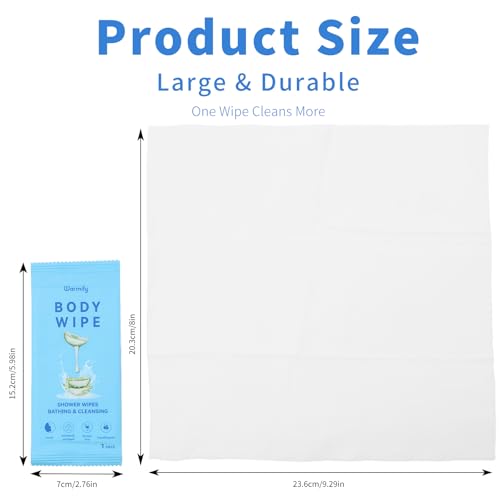 40 Pcs Body Wipes Individually Wrapped (9.29" x 8"),Bulk Homeless - Image 3