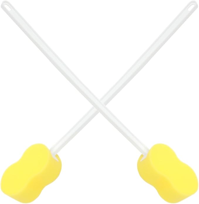 minkissy Long Handle Bath Brush 22.44 Inch Body Scrub Brush for Shower Exfoliating Sponge Body Scrubber with Long Handle for Back and Foot Cleaning