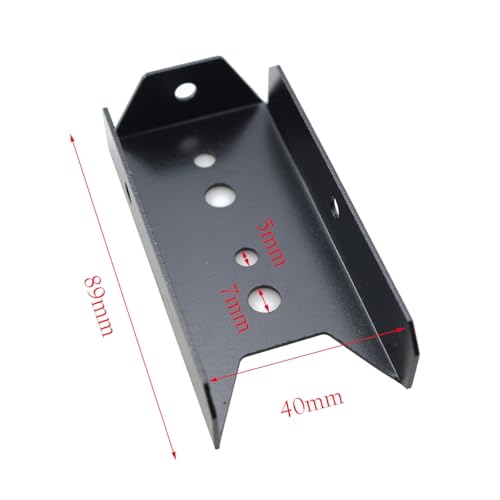ZYAMY 4PCS Black Fence Post Brackets Deck Patio Railing - Image 3