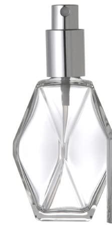 The Parfumerie Diamond 2 oz.Spray Perfume Bottle. Fine Mist Luxury Perfume Cologne Atomizer for Essential Oil Aromatherapy Perfume Cologne Refillable (2 oz. 12 Bottles, Silver)