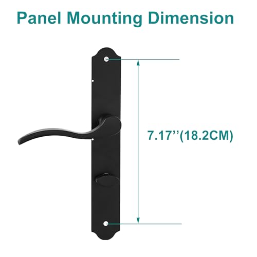 Flat Slot Storm Door Handle Complete Set, Mortise Keyed Lever - Image 6
