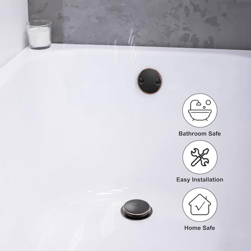 Tub Drain Kit with Bathtub Drain Stopper (Oil Rubbed Bronze) - Image 6