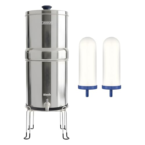 Armour 2.25G w/Stand - 0.2µm Stainless Steel Gravity Water Filter - Image 2
