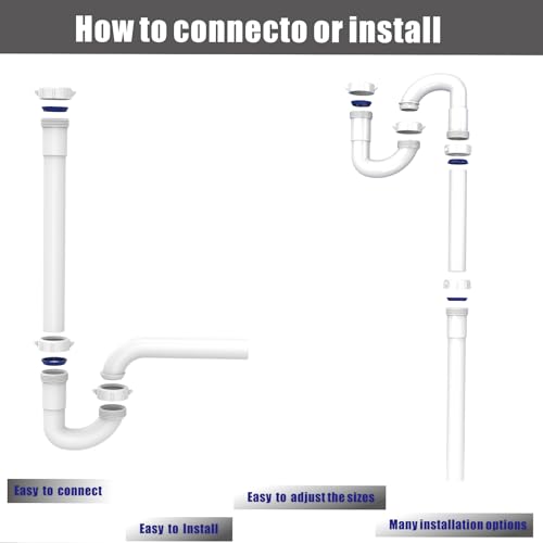 Bathroom Sink Drain Kit,1-1/4” P Trap or S Trap Plumbing | Home Repair - Image 6