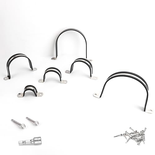 I.D.2.36 IN 304 Stainless & Rubber Cushioned Pipe Clamps(SCH 2 - Image 3